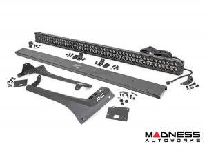 Jeep Wrangler JL Lighting Upgrade - 50in Windshield Mount - Black Series w/ White DRL - Dual Row LED Jeep Wrangler JL Lighting Upgrade - 50in Windshield Mount - Black Series w/ White DRL - Dual Row LED